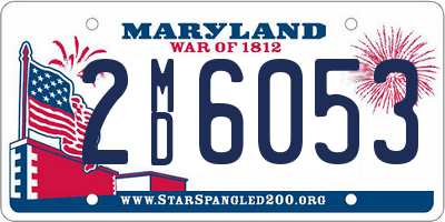 MD license plate 2MD6053