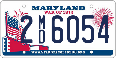 MD license plate 2MD6054