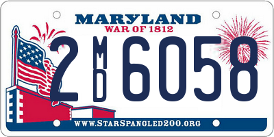 MD license plate 2MD6058