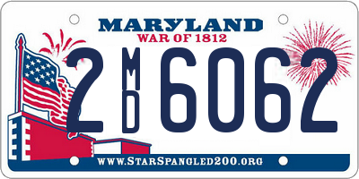 MD license plate 2MD6062