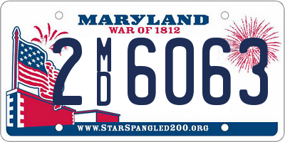 MD license plate 2MD6063