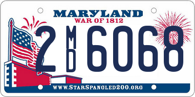 MD license plate 2MD6068