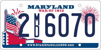 MD license plate 2MD6070