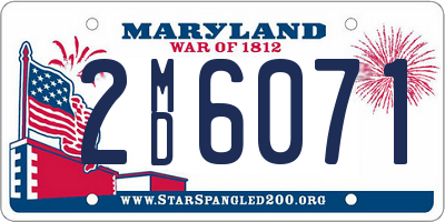 MD license plate 2MD6071