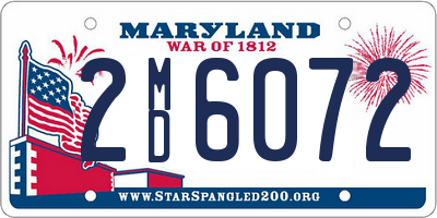 MD license plate 2MD6072