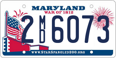 MD license plate 2MD6073