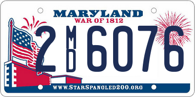 MD license plate 2MD6076