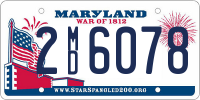 MD license plate 2MD6078