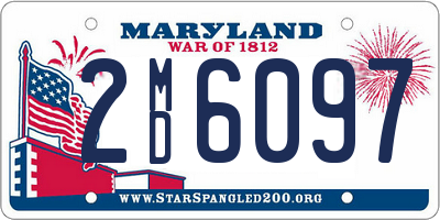 MD license plate 2MD6097