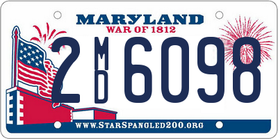 MD license plate 2MD6098