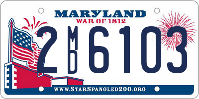 MD license plate 2MD6103