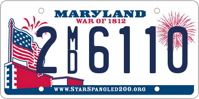 MD license plate 2MD6110