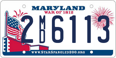 MD license plate 2MD6113