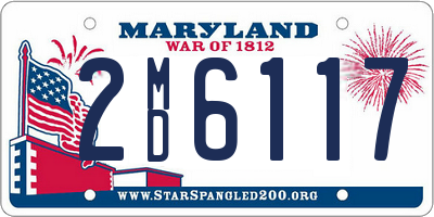 MD license plate 2MD6117