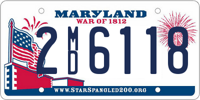 MD license plate 2MD6118