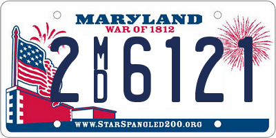 MD license plate 2MD6121