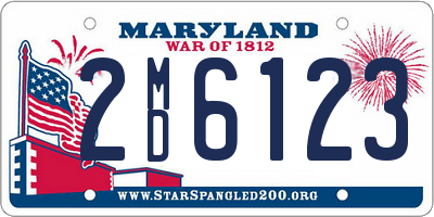 MD license plate 2MD6123