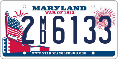 MD license plate 2MD6133