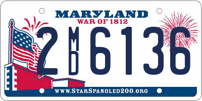 MD license plate 2MD6136