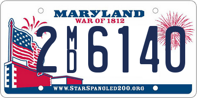 MD license plate 2MD6140