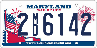 MD license plate 2MD6142