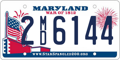 MD license plate 2MD6144