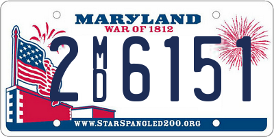 MD license plate 2MD6151