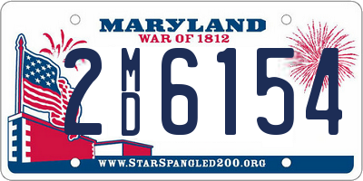 MD license plate 2MD6154