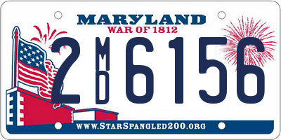 MD license plate 2MD6156