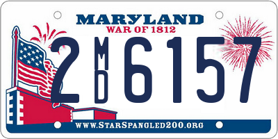 MD license plate 2MD6157