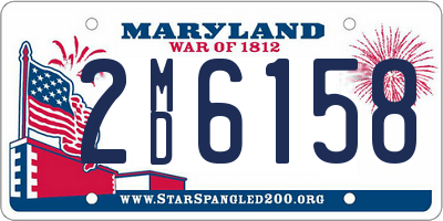 MD license plate 2MD6158