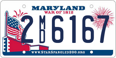 MD license plate 2MD6167