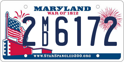 MD license plate 2MD6172