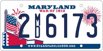 MD license plate 2MD6173