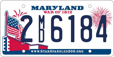 MD license plate 2MD6184