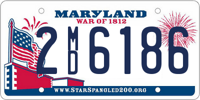 MD license plate 2MD6186