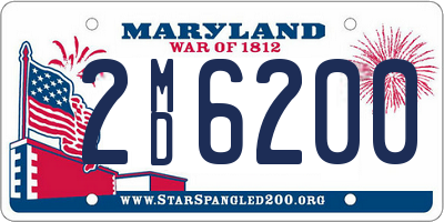 MD license plate 2MD6200