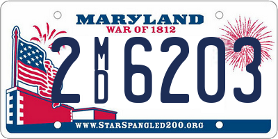 MD license plate 2MD6203