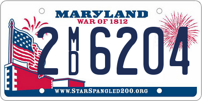 MD license plate 2MD6204