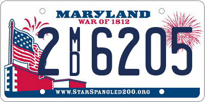 MD license plate 2MD6205