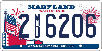 MD license plate 2MD6206