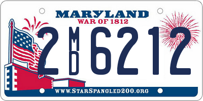 MD license plate 2MD6212