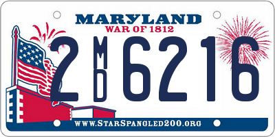 MD license plate 2MD6216