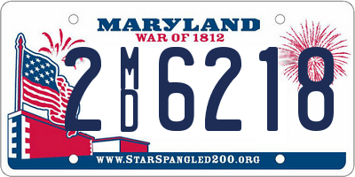 MD license plate 2MD6218