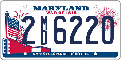 MD license plate 2MD6220