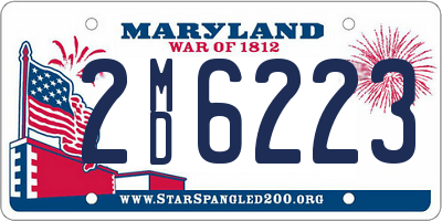 MD license plate 2MD6223