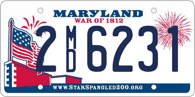 MD license plate 2MD6231