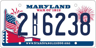 MD license plate 2MD6238