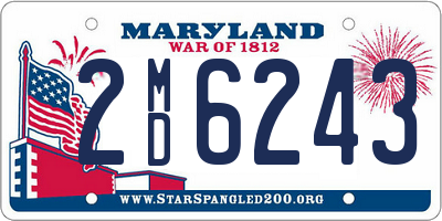 MD license plate 2MD6243