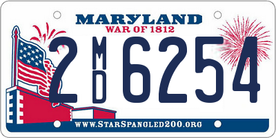 MD license plate 2MD6254